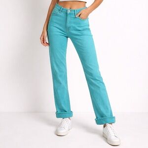 Kut from the Kloth Turquoise Crop Straight Leg Jeans